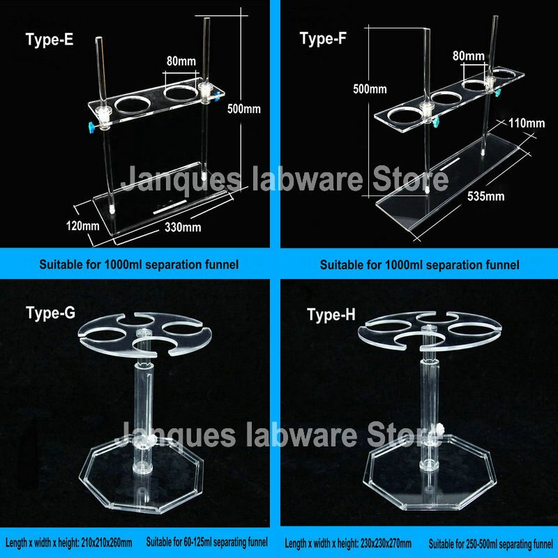 1pc Labor Plexiglas Trennung Trichter Gestell höer einstellbar trichter stehen geeignet für 60-1000ml trennung trichter