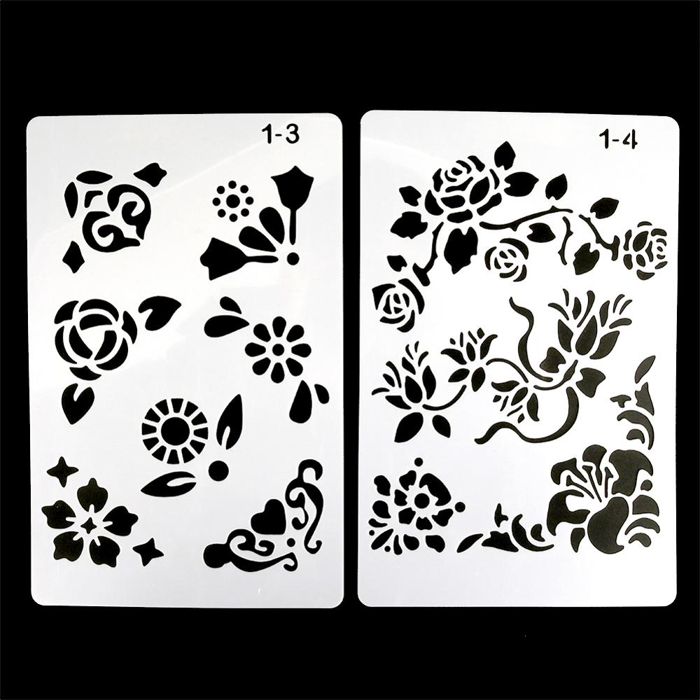 12 DIY Malerei Vorlage Hohl Graphics Home Wand Malerei Dekoration Sammelalbum Album Tagebuch Zeichnung Präge Schablonen
