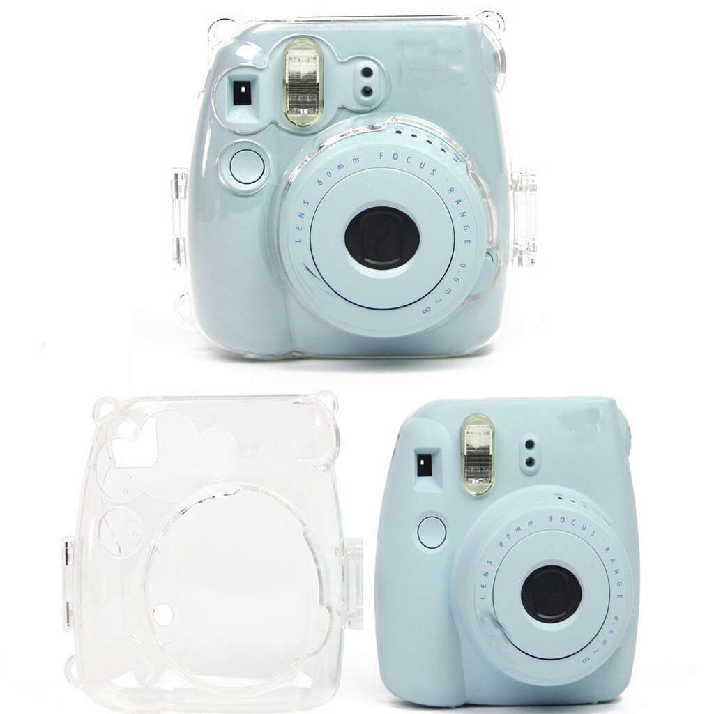 Clear Hard Case Protector Cover Bescherm Tas Met Riem Voor Fujifilm Instax Mini 8/9/8 + Camera Beschermhoes cover