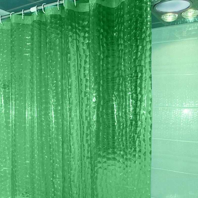 1.8 x 1.8m peva badeværelses bruseforhæng formtætte vandtætte 3d fortykket grønt husholdningsbadeværelse brusebad plastik badeforhæng