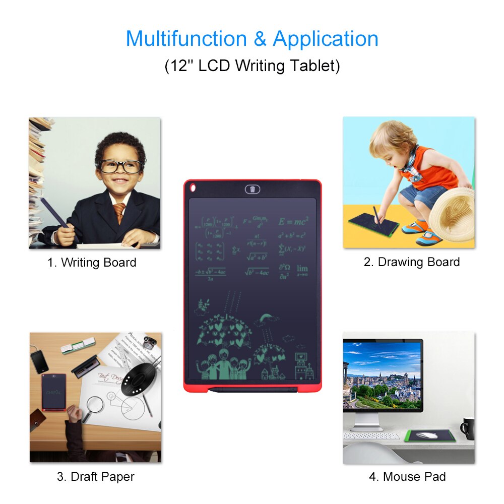 CHIPAL 12 Inch LCD Drawing Tablet Digital Writing Graphic Tablets Electronic Handwriting Pad Pads Graphics Board for Kid Kids