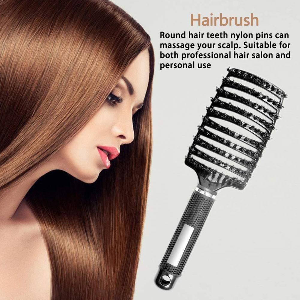 Anti Klit Hairbrush Brushy Women Hair Scalp Massage Comb Bristle&amp;nylon Hairbrush Wet Curly Detangle Hair Brush Scalp Brush