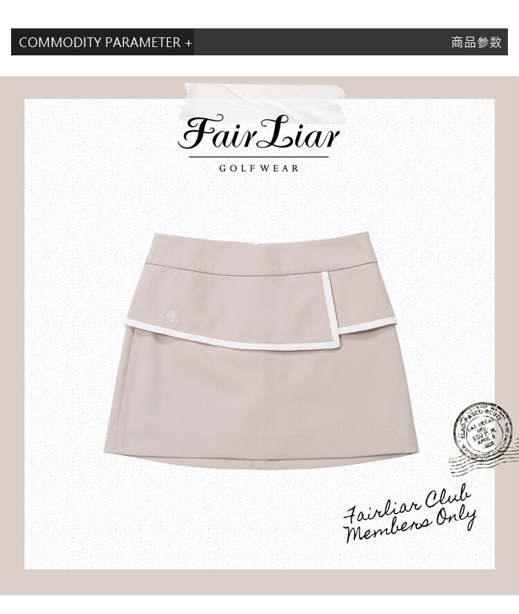 golf skirt for women lady's golf wear golf skirts with short pants inside sports tennis skirts brand golf clothing: Khaki / L