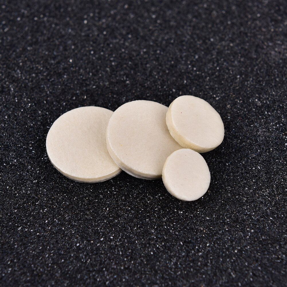 17Pcs Klarinet Leren Pad Key Pads Witte Muzikale Houtblazers Wind Muziek Instrument Vervanging 17.2Mm 15.3Mm 11.8Mm 10Mm Wit