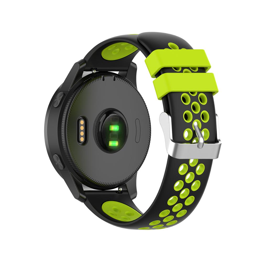 Silicone del Cinturino Della Cinghia per Garmin Vivoactive 4 4s Intelligente Vigilanza Del Braccialetto Da Polso di Sport della Fascia di Correa per la Galassia Della Vigilanza 46 mm/GTR 47 millimetri: F / 22mm Vivoactive 4