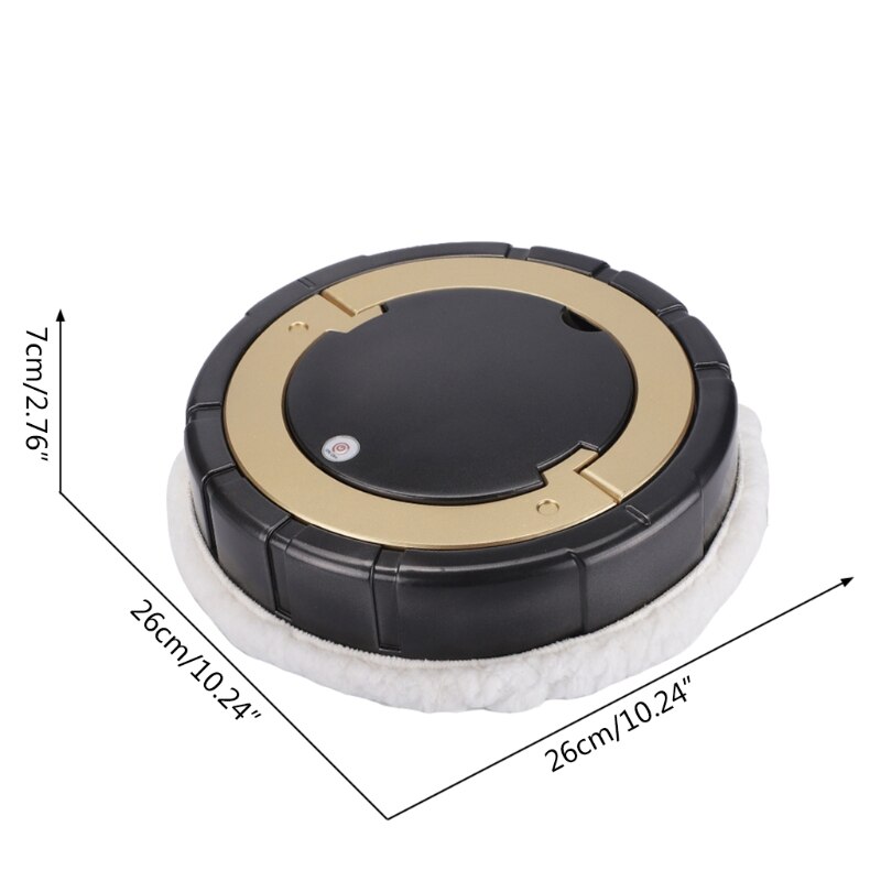 Auto Robotic Vacuum 2 Cleaning Mop Cloth Wet/Dry Use 360 Degree Rotatable Mopping/Vacuuming/Sterilizing No Dead