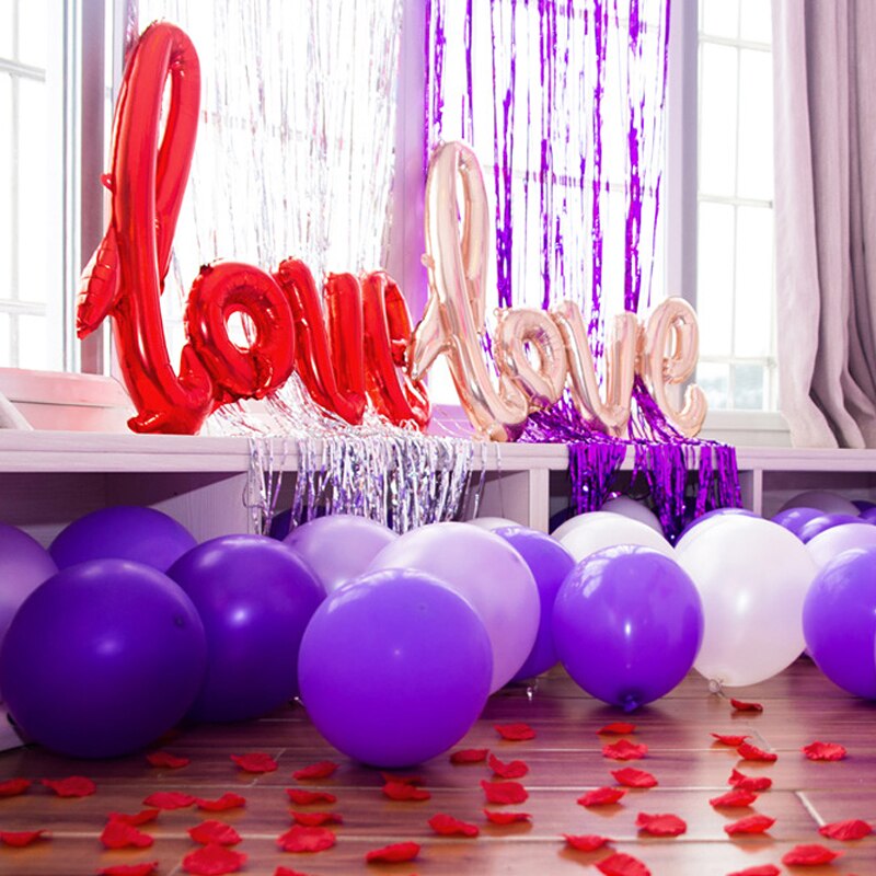 1Pc Grote Folie Ballon Siamese Letters "Love" Folie Ballon Bruiloft Benodigdheden Bruiloft Verjaardag Valentine Decoratie