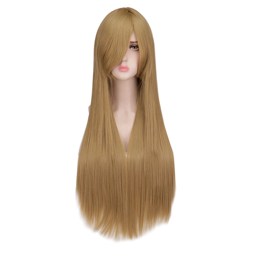 QQXCAIW Long Straight Cosplay Wig Women Costume Party Black Red Ombre Heat Resistant Synthetic Hair Wigs: Z80-23