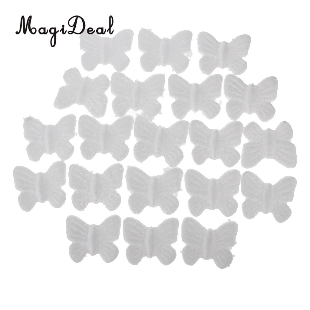 Phenovo 20pcs/Lot Butterfly/Star/Bear Shaped Styrofoam Foam Ornaments for DIY Modelling Craft Christmas Trees Decor Kids Craft: Butterfly