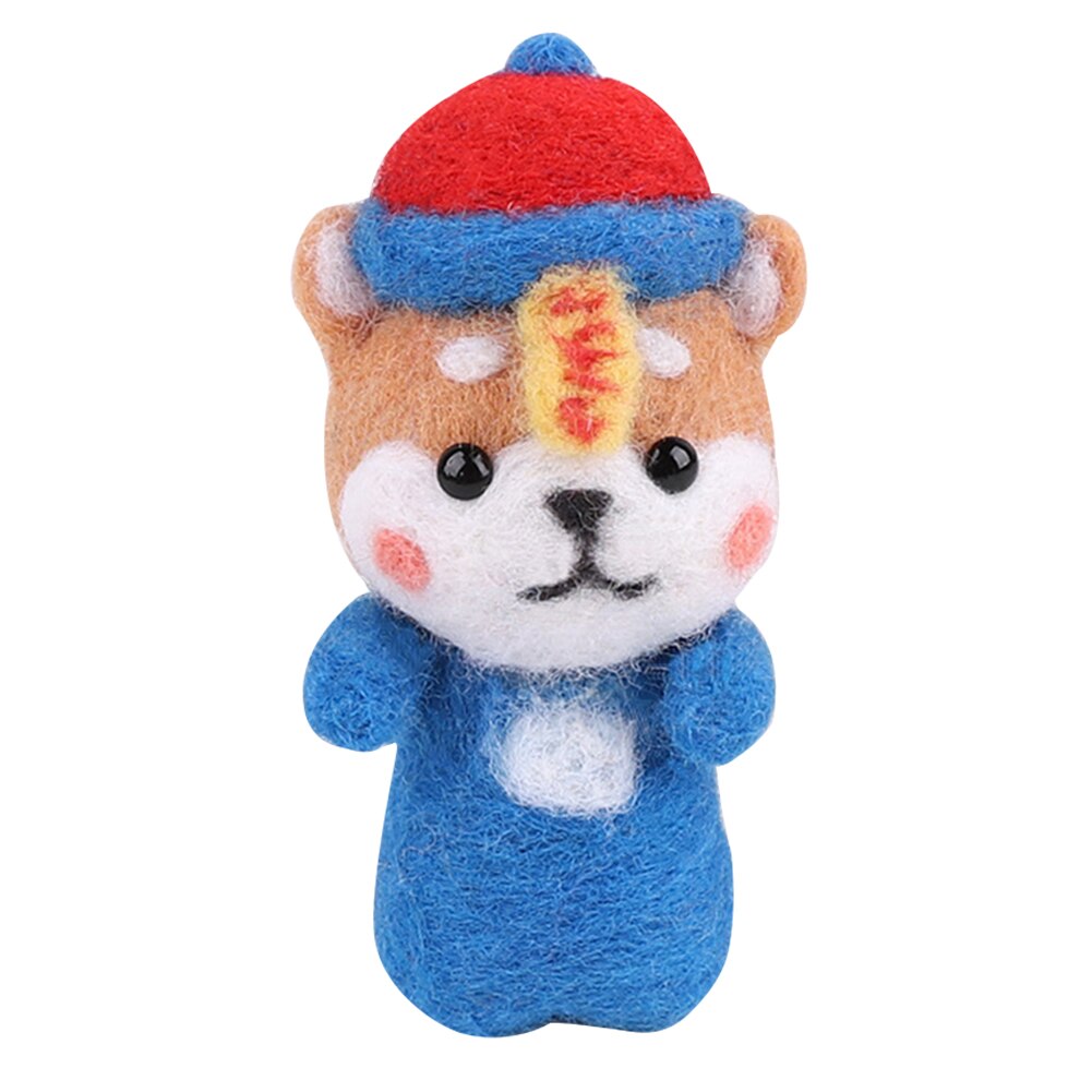 Felt DIY Package Poked Dog Doll Wool Felt Craft DIY Needle Material Kit Non Finished Handmade Toy Felt DIY Craft Suit: Zombie