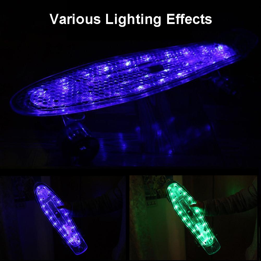 22 zoll Kreuzer Gremium freundlicher Skateboard mit LED Licht hoch Räder Mini Kreuzer Skateboard für freundlicher Jugendliche Erwachsene