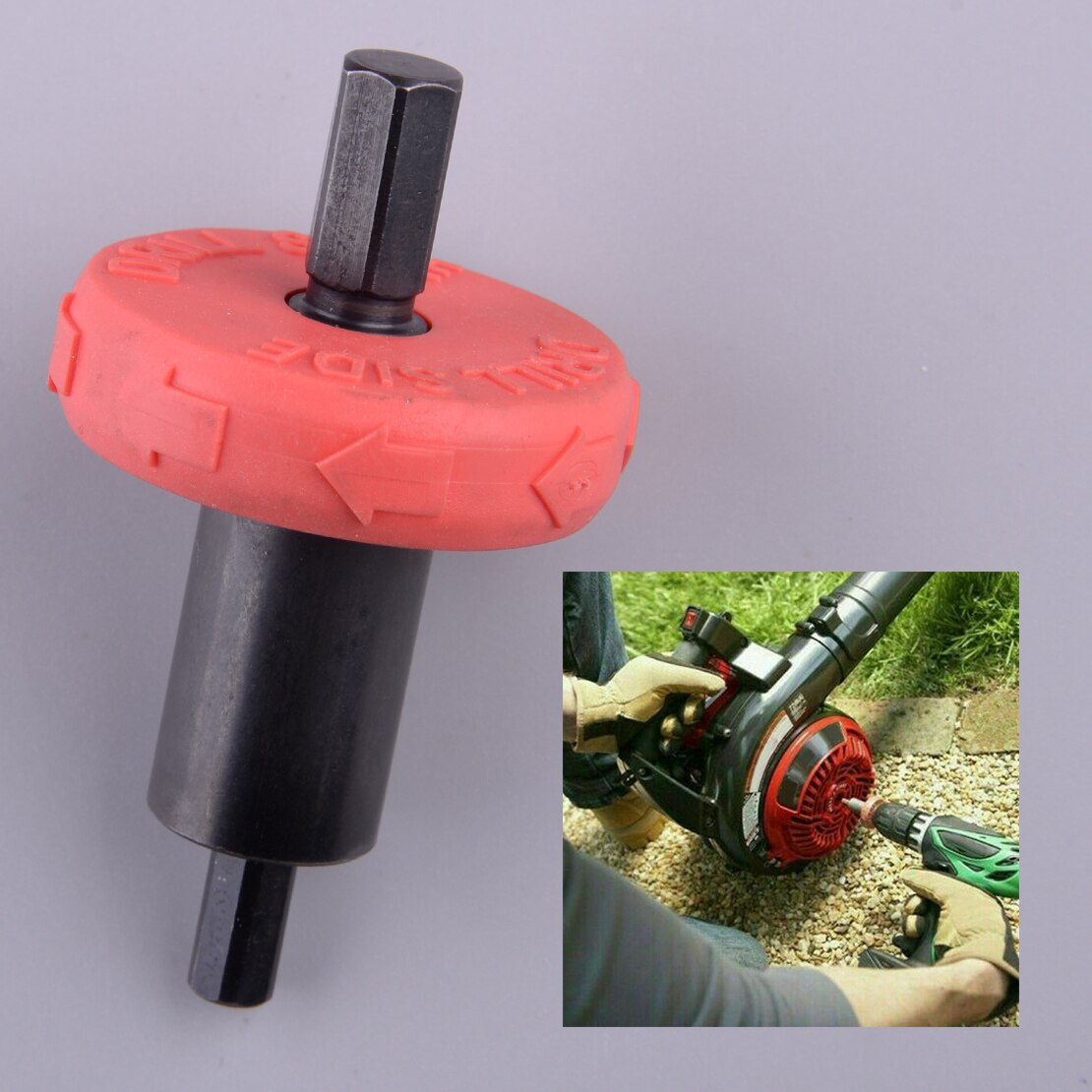 Electric Engine Start Starter Drill Bit Adapter For Capable Handheld Power Equipment String Trimmers Leaf Blower Cultivator