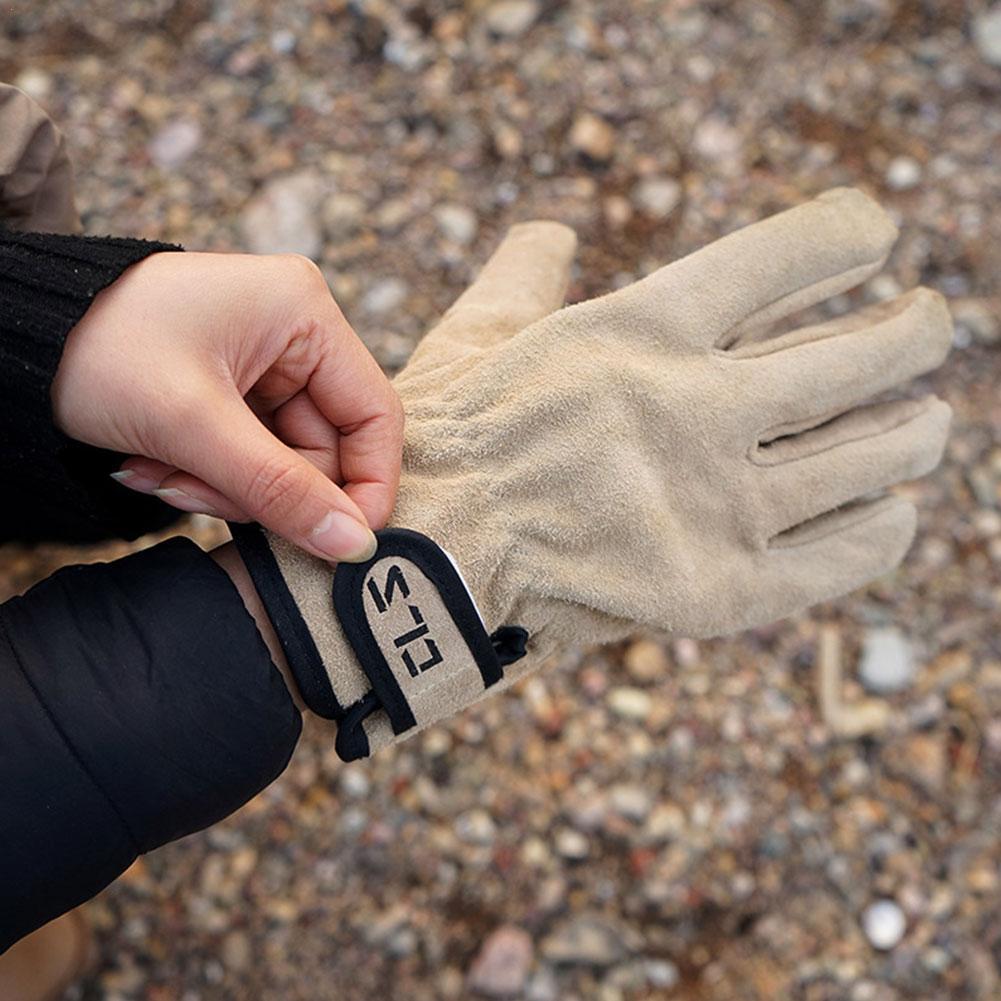 Guantes de barbacoa de pícnic al aire libre, aislamiento de jardinería, trabajo de acampada, gruesa, térmica, M5Q5, 1 par