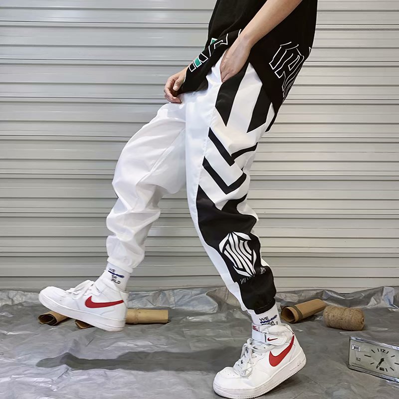 Streetwear Hip hop Joggers Pants Men Loose Harem Pants Ankle Length Trousers Sport Casual Sweatpants White Techwear M-3XL