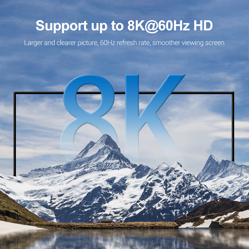 Mini adaptador HDMI 8K @ 60Hz 4K @ 120Hz Mini HDMI macho a HDMI 2,1 hembra convertidor para PC portátiles tarjeta gráfica extensión Micro HDMI