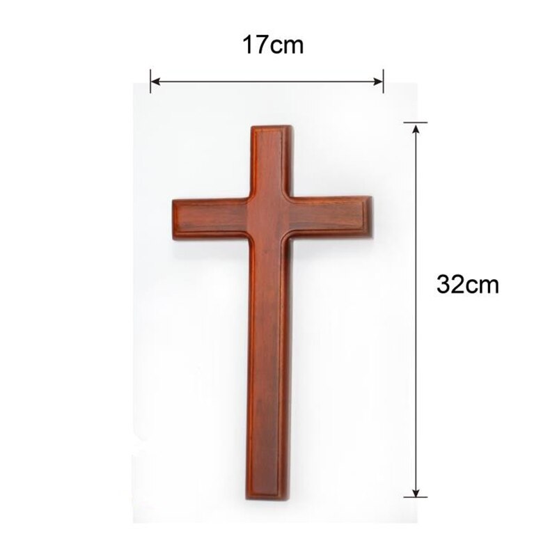 Bois massif grande croix mural jésus Christ croix église décoration maison décoration catholique chrétien surdimensionné 32 cm de haut