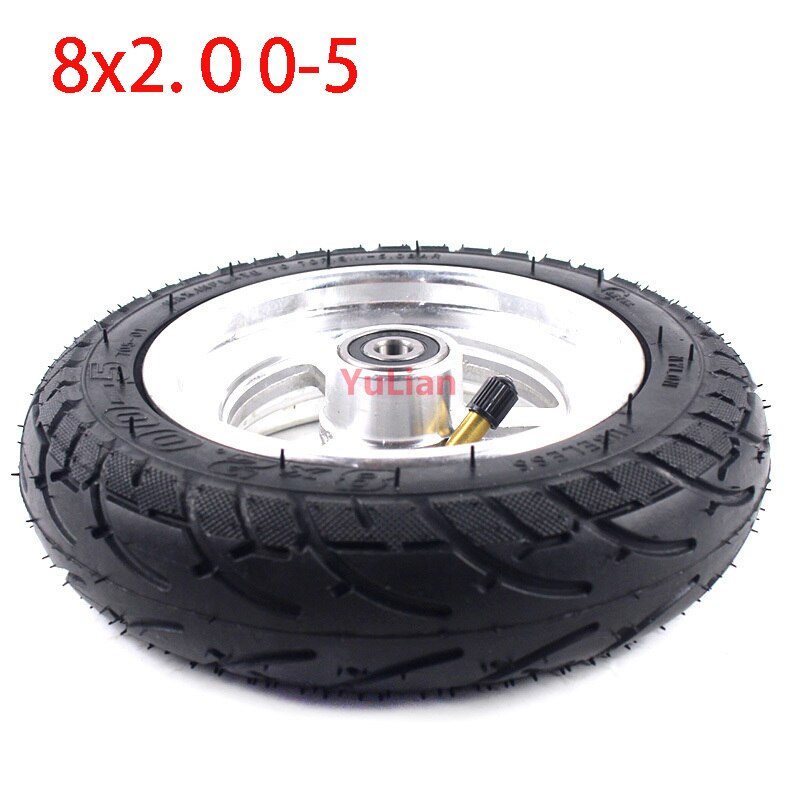 8 x 2.00-5 wiel tubeless vacuümband met aluminium velgen voor elektrische scooter kugoo  s3 s2 s1 c3 pocket bike rolstoel