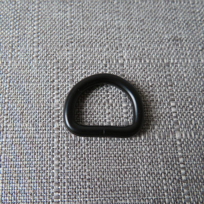 10 stuks 20mm metalen d-ring riemgesp tas kat hond halsband riem harnas naaiaccessoires tasriemen sterke hardware: Zwart