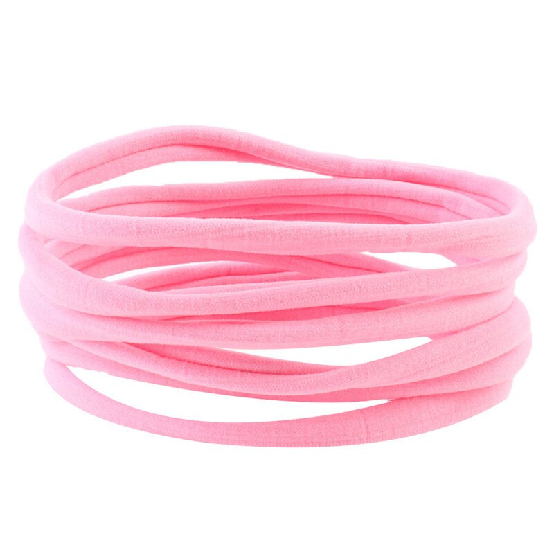 10 unids/lote liso elástico de Nylon banda de pelo para niñas diademas de bebé niños banda de pelo accesorios para el cabello de