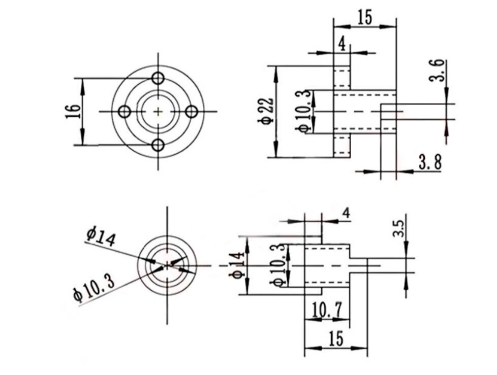T8 Spring Loaded Anti Backlash Nut Elimination Gap Nut for 8mm Acme Threaded Rod Lead Screws DIY CNC 3D Printer Parts