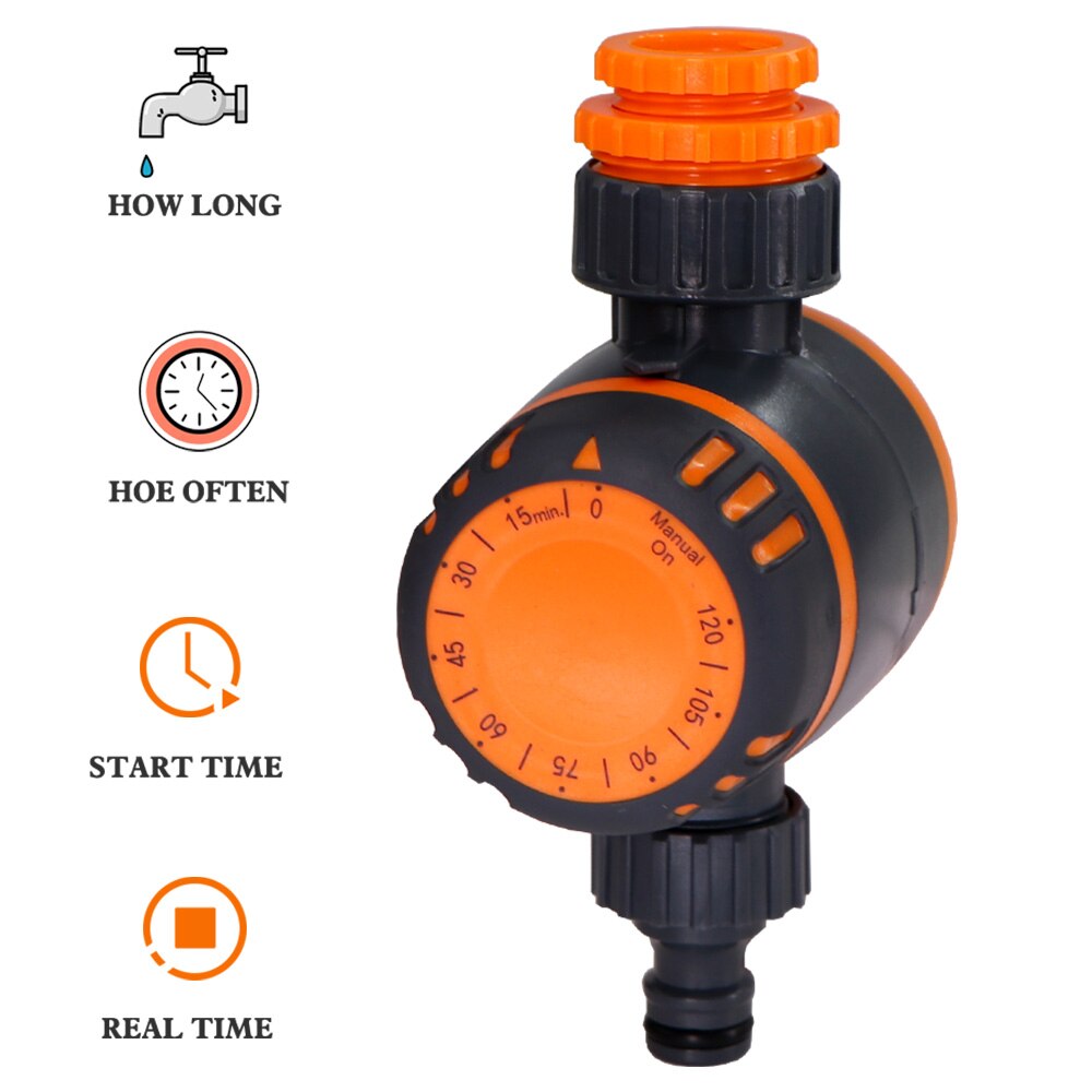 Intelligent Garden Mechanical Watering Timer Irrigation Automatic Controller for Greenhouse Faucet Hose 120min Sprinkler System