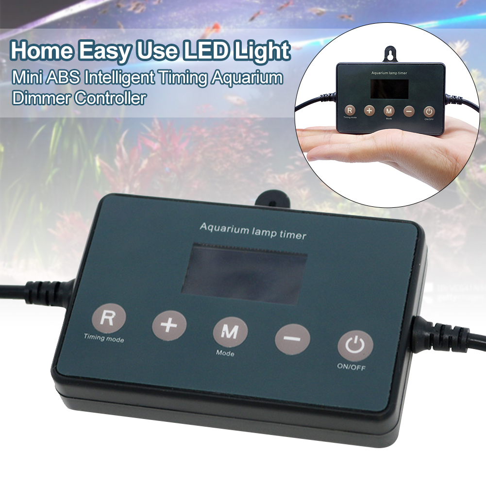 Sunrise Sunset Intelligent Timing LCD Screen 12-24V Aquarium Dimmer Controller LED Light Home Easy Use ABS Mini Lamp Accesories