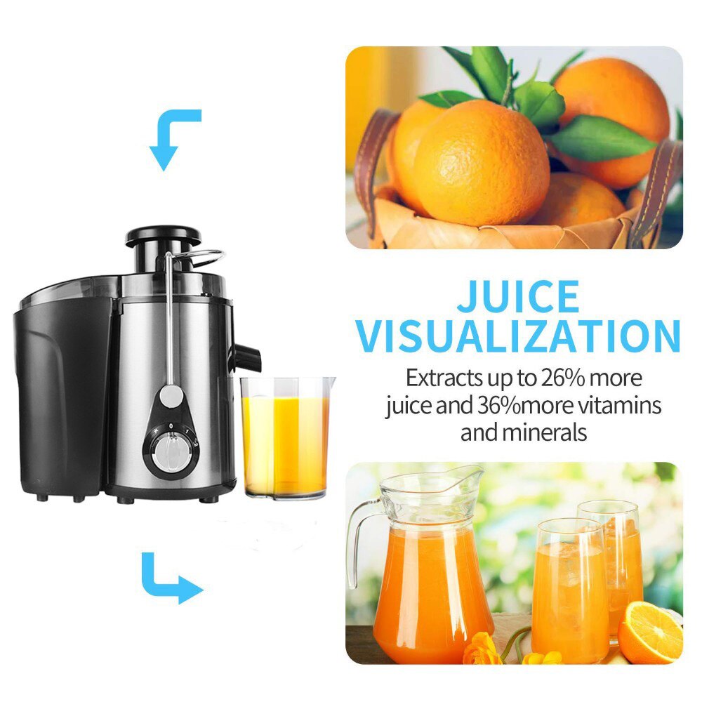 800W 0.6L 110-240V juice extractor ultra-quiet automatic slag juice separation juicer