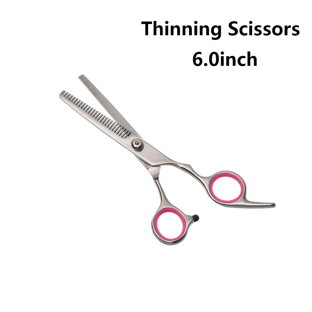 Sharp Blades Stainless Steel Dog Grooming Thinning Scissors Thick Hair Fur Ear Face Coat Trimming Pet Shears: 6.0inch-Thinning