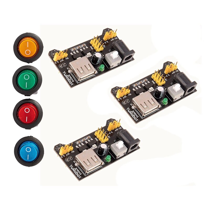 4 Pcs 12V LED Illuminated Rocker On-Off Switch & 3... – Vicedeal