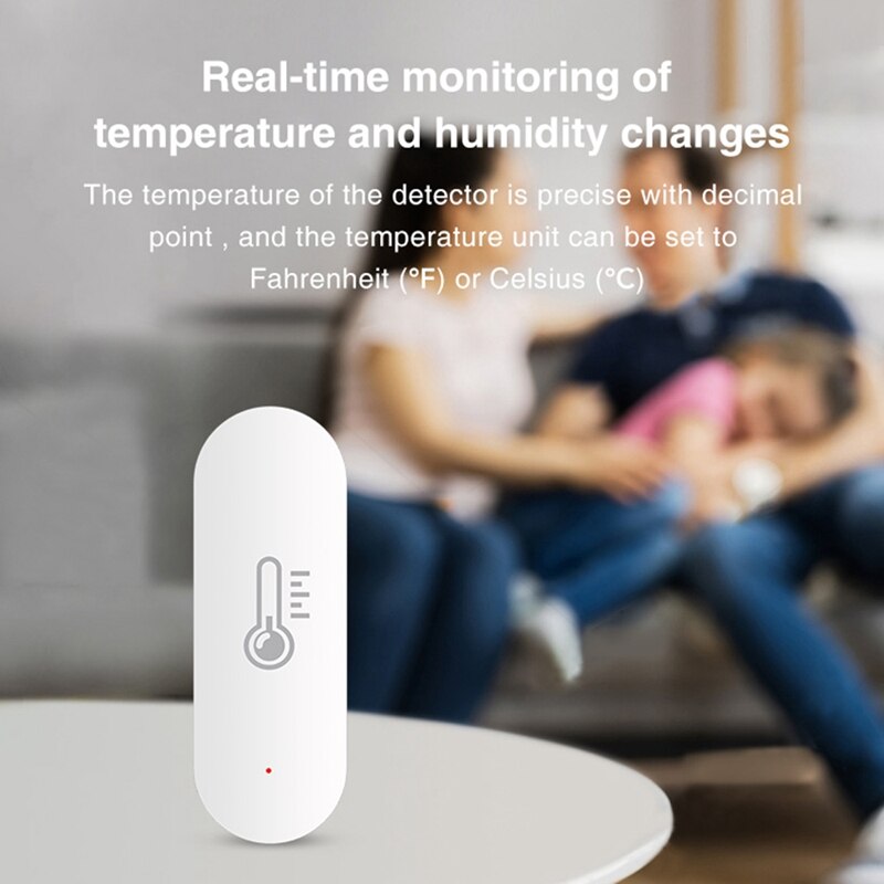 Tuya Zigbee Temperature And Humidity Sensor Smart Home Detector Smart Linkage Support Alexa Google Assistant