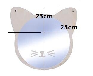 Ins Nordic Style Wall Decor Kid Children's Room Decoration Acrylic Mirror Self-adhesive Spot Living Room Bedroom Wall Decorative: little cat