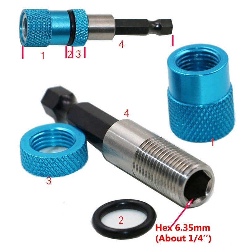 1pcs Adjustable Screw Depth Magnetic Screwdriver Bit Holder 1/4 Inch Hex Driver with 5pcs PH2 Scewdriver Bits 60mm Quick Holder