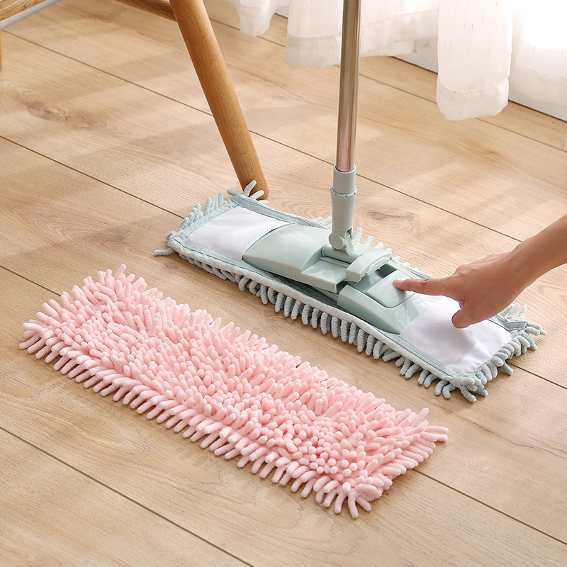 40*10cm Rechteck Haus reinigungs Pad Chenille Haushalts staub Mopp Kopf Ersatz einfach ersetzen Staub Mops