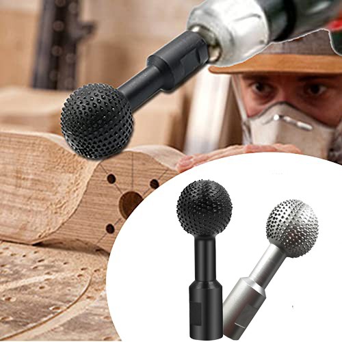 1Pcs Ball Gouge Spherical Spindles Shaped Wood Gouge 10/14MM Power Carving Attachment for Angle Grinder Wooden Carving Tool
