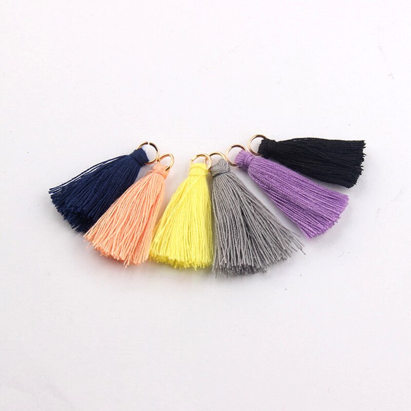 20Stck 3CM Mini Baumwolle Gewinde Stoff Quaste DIY Anhänger Schmuck Armbinde Schlüssel Herstellung Randbereich Handwerk Quasten NäHenne Zubehör