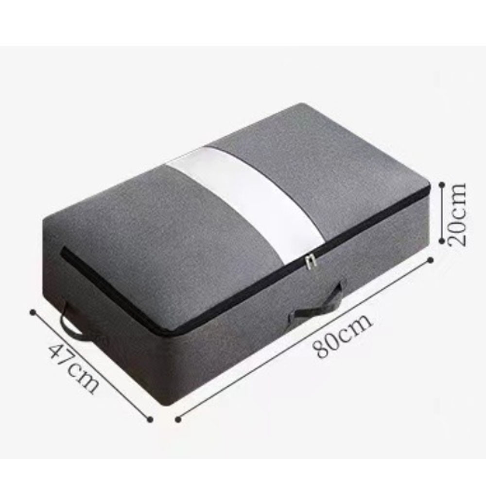 Foldable Clothes and Blanket Storage Bag Practical Storage Bag with Clear Window Organizers Bag for Quick Item Retrieval: Red