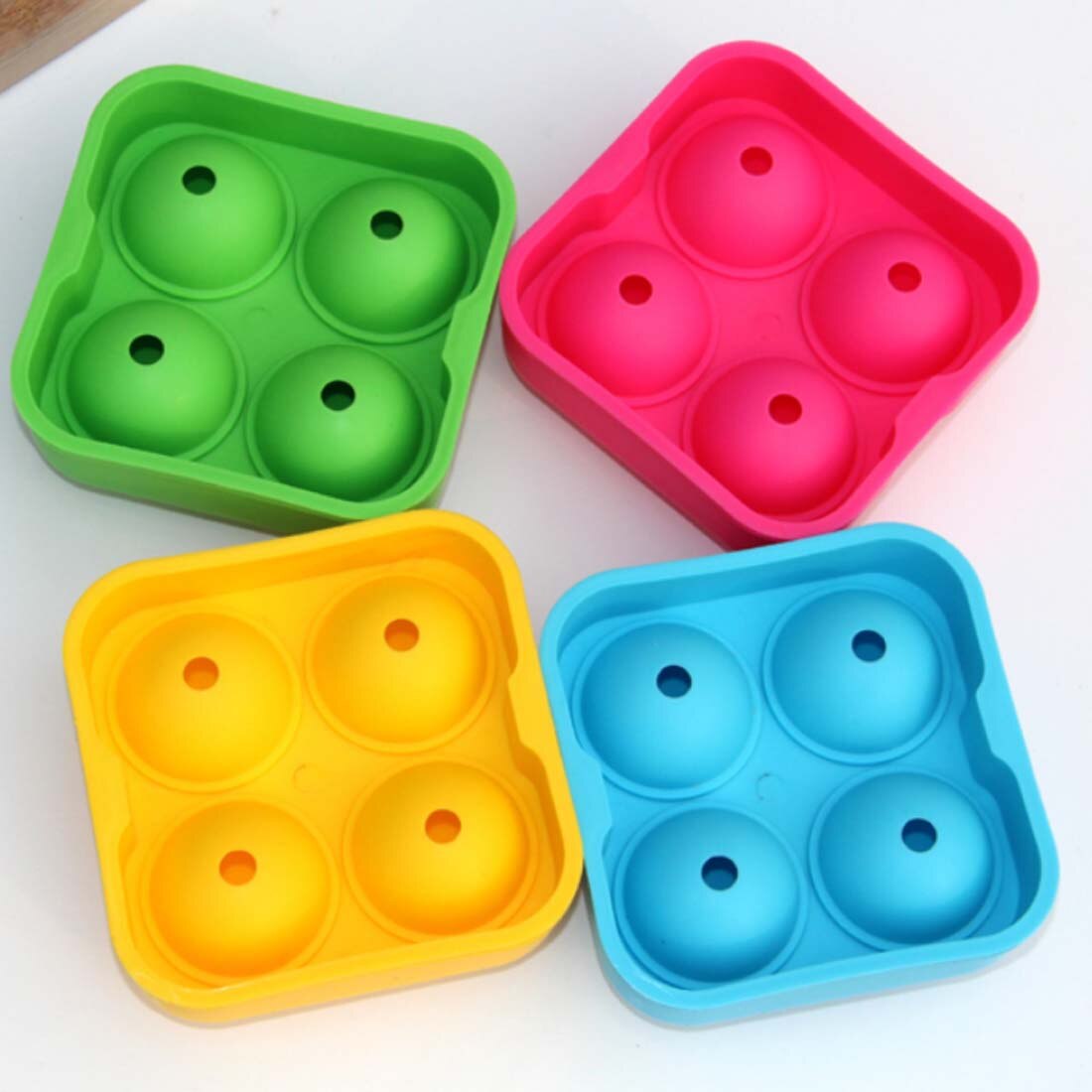 Silicon Mold Ice Cube Ball Maker Form For Ice Party Tray Round Ball Capacity Reusable Silicone Forms Ice Tools