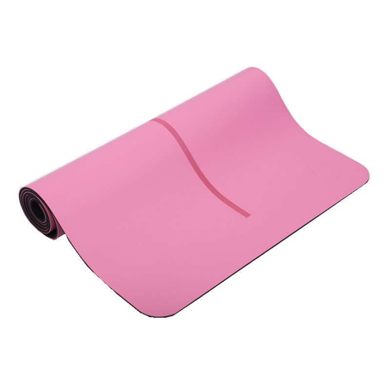 Fitness Plastic Body Line Yoga Mat PU Natural Rubber Yoga Mat 5mm Lengthened Widened Yoga Mat