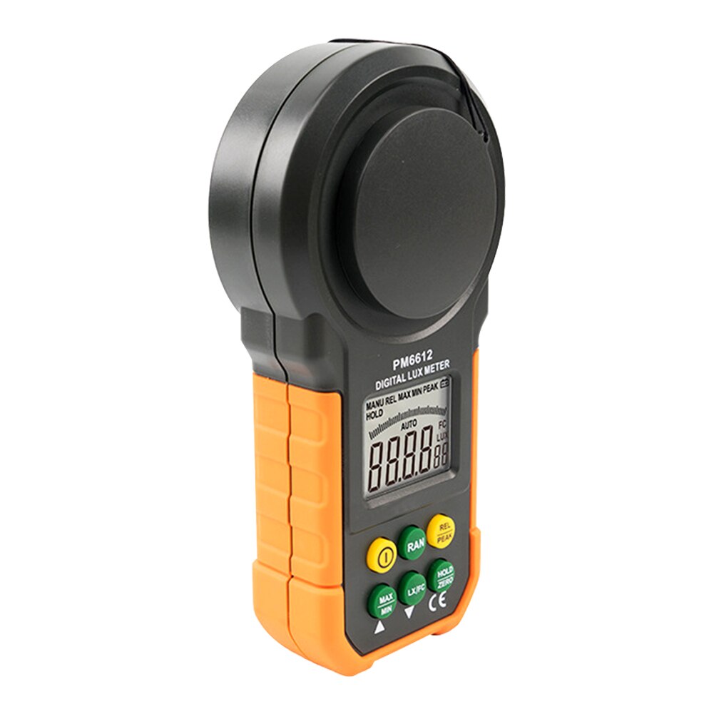 LCD Display Large Screen 200000Lux Digital Luxmeter ABS Levels Light Tester PM6612 Measuring Illumination Meter Portable