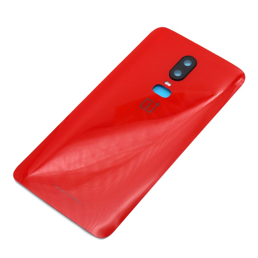 Original Back Glass Cover Oneplus 6 6T Battery Cover Door One PLUS 6 Housing Rear Panel Case Oneplus 6T Back Battery Cover: 6-Red