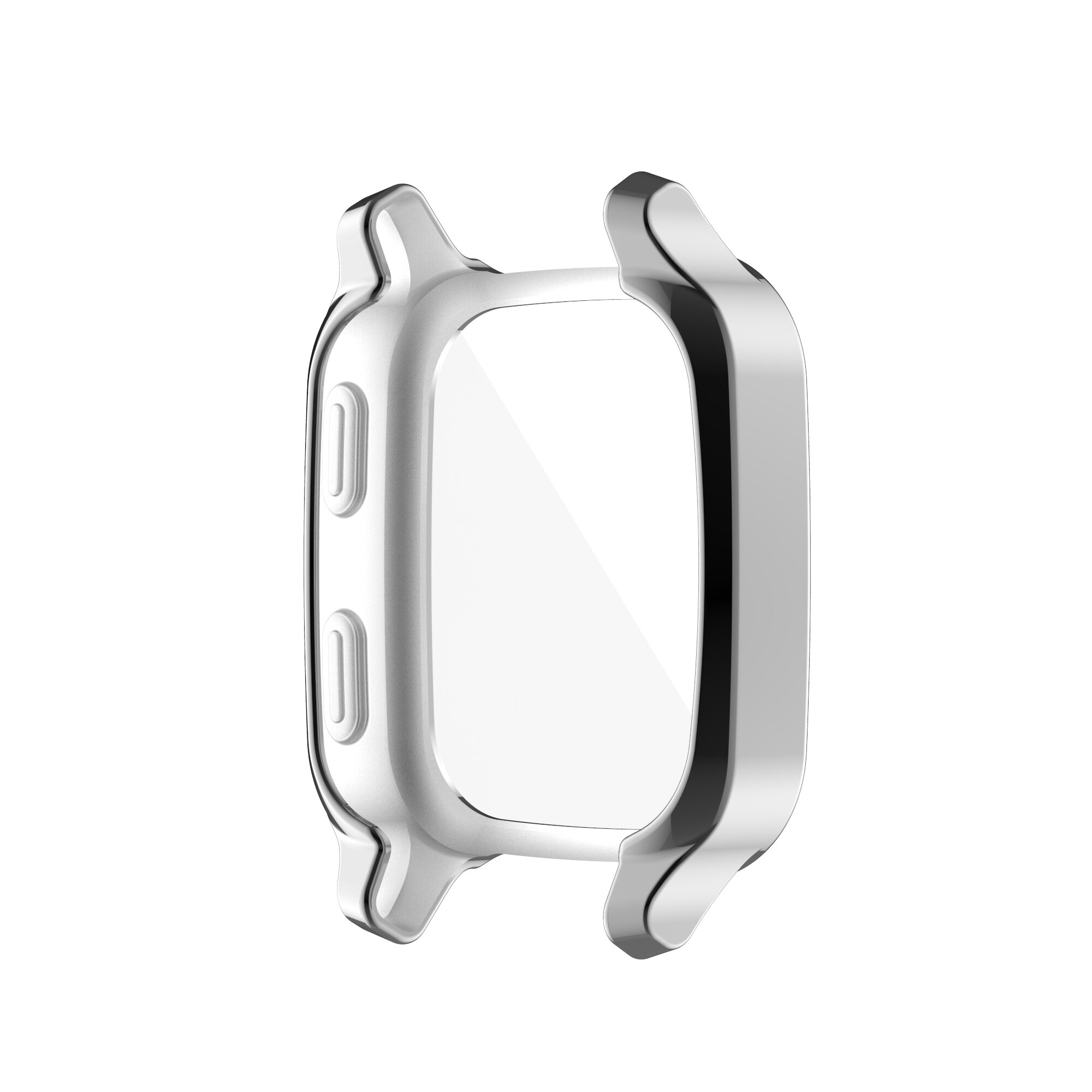 Zenheo Beschermhoes Cover Voor Garmin Venu Sq Soft Tpu Gevallen Voor Garmin Venu Sq Muziek Horloge Full Screen Protector shell: Gray