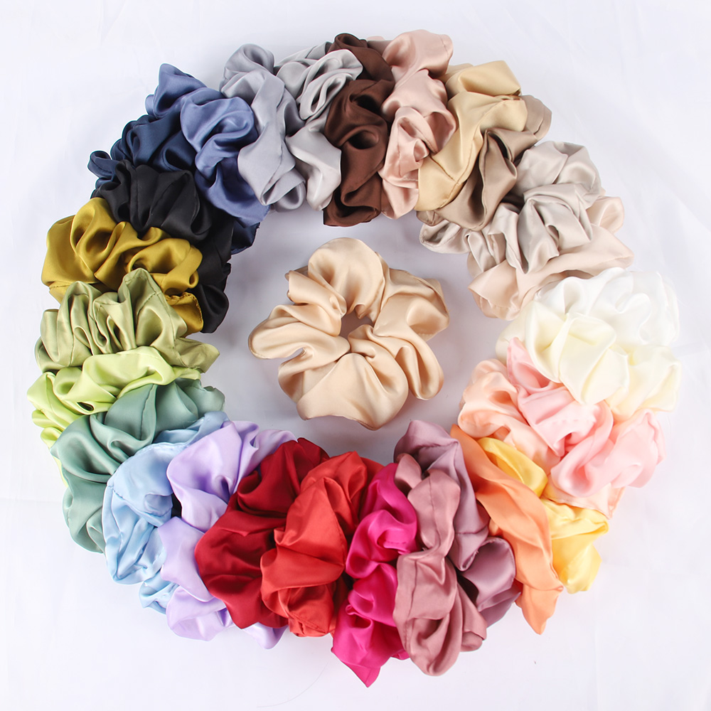 Gomas elásticas de satén de seda para el cabello para mujeres y niñas, coleteros, lazos para el cabello, diademas, accesorios para el cabello de ,