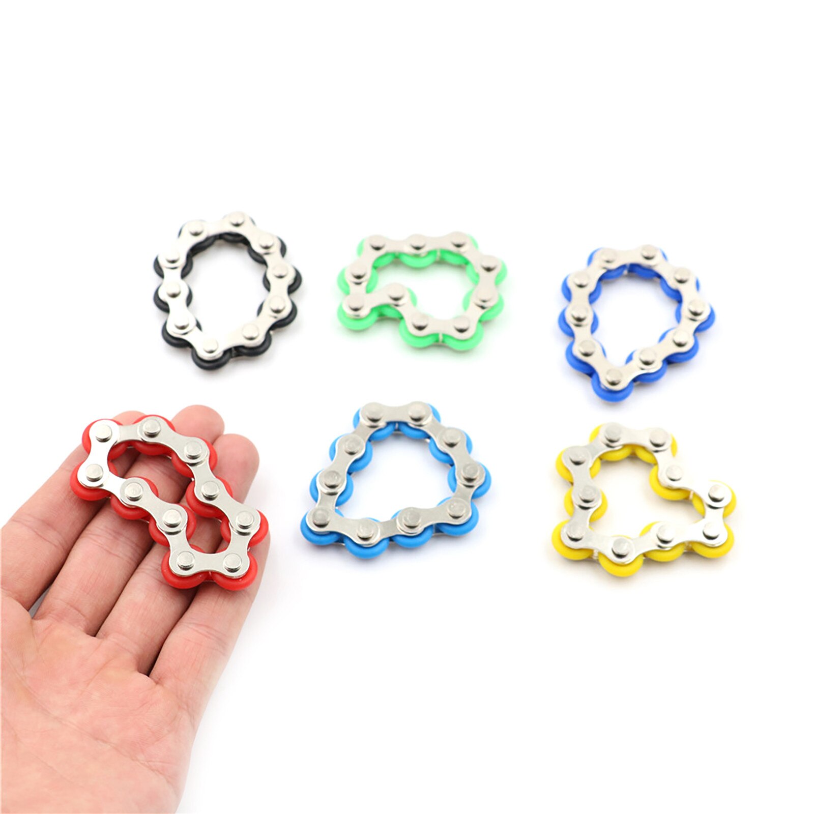 10 Bit Anti Stress Toy For Kids/Adult/Student Bike Chain Fidget Spinner Bracelet For Autism and ADHD Chaney Fidget Roller Toy