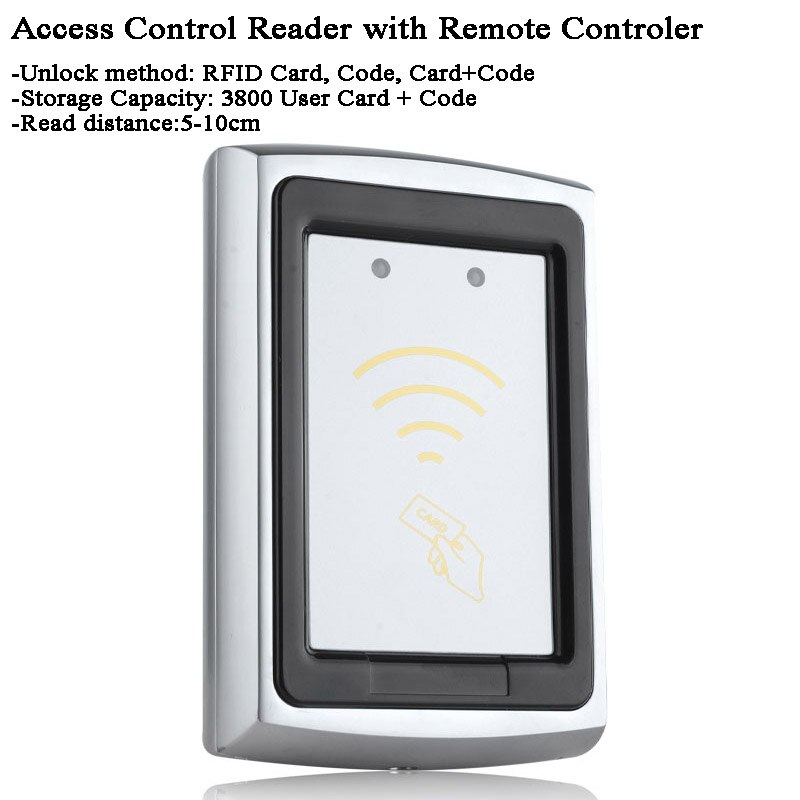 12V Metal RFID reader Remote Control Electric Door lock Code/IC card Digital Gate lock Suit Doorbell/intercom Factory/Garage