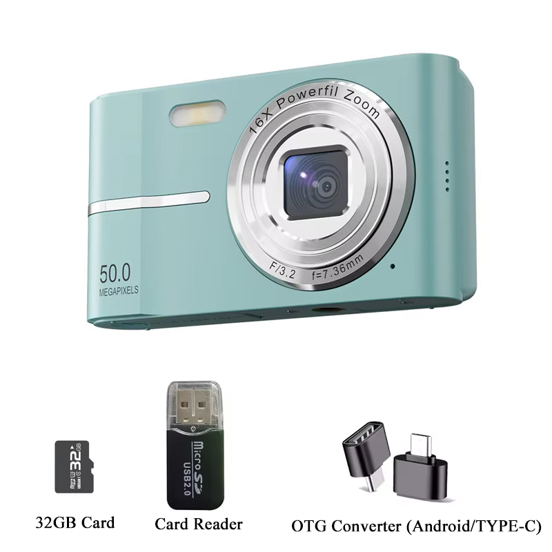 Xiaomi Mini 4K Digital Camera 50MP 16X Child Camera Outdoor Anti-Shake Digital Camera Flash Light Video Recorder Small Camcorder: Yellow