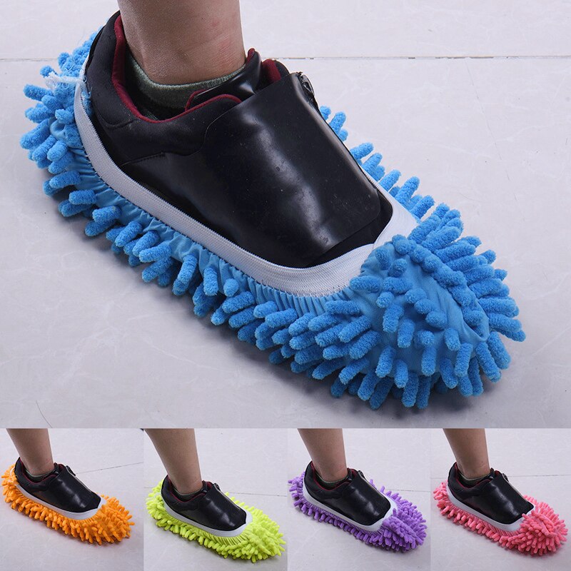 Zapatillas mopa antipolvo para pies, gorros para mopa, limpieza de suelo multifunción, cubiertas para zapatos, limpiador de pelo