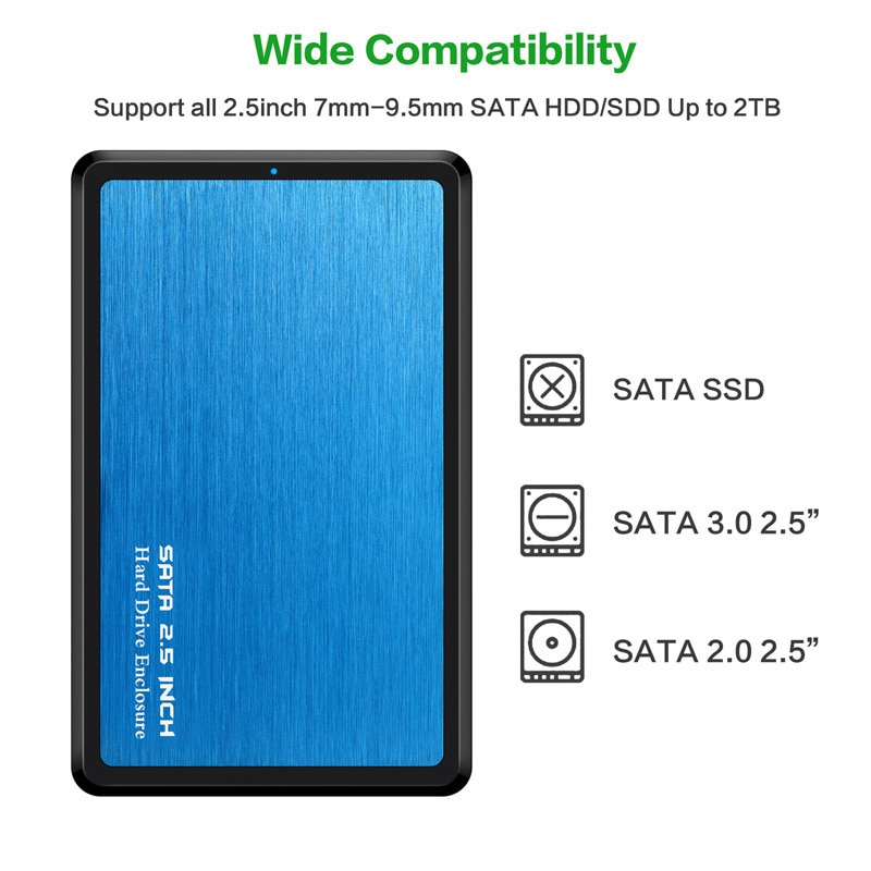 Hannord 2.5inch SATA To USB 3.0 Laptop Hard Disk Box 2.5 Inch Hard Drive Enclosure Solid state Drive Box