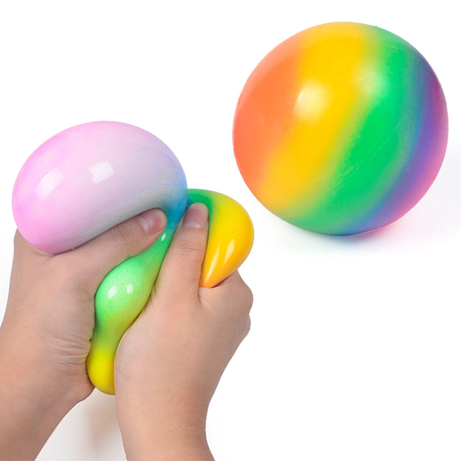 Regenboog Kleur Anti Stress Reliever Ballen-Globules Stress Ballen Druk Angst Relief Speelgoed Voor Zowel Kinderen & Volwassenen