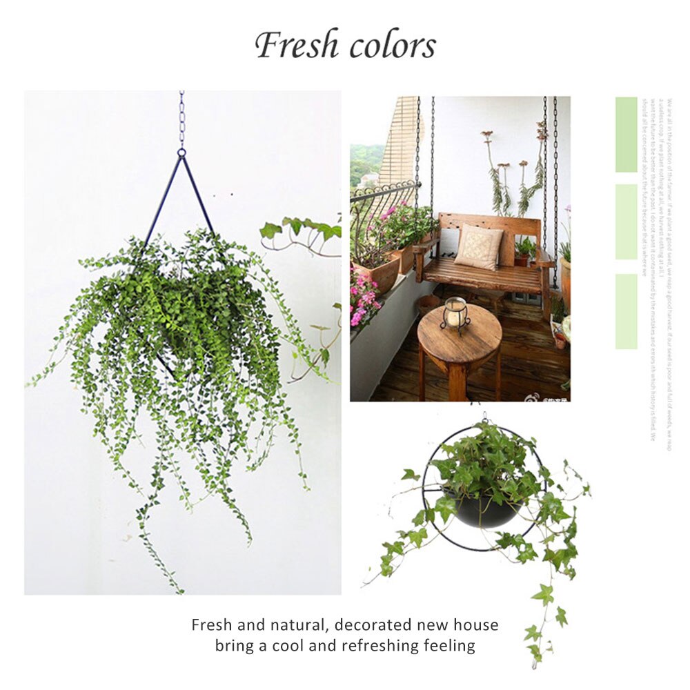 3 Type Metal Hanging Baskets Chain Hanging Basket Flowerpot Balcony Swinging Flower Pot Beautiful Balcony 2022