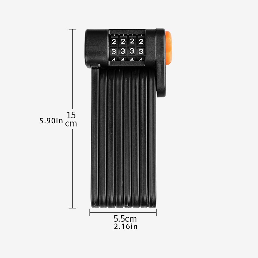 Candado antirrobo para bicicleta, plegable, anticizalla, cortador de bloqueo de contraseña, pieza de seguridad para bicicleta y motocicleta